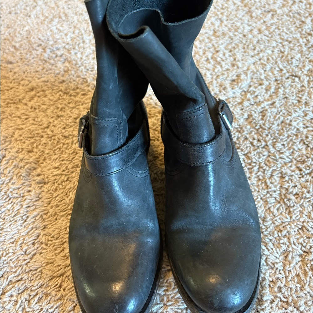 n.d.c. Black Leather Boots